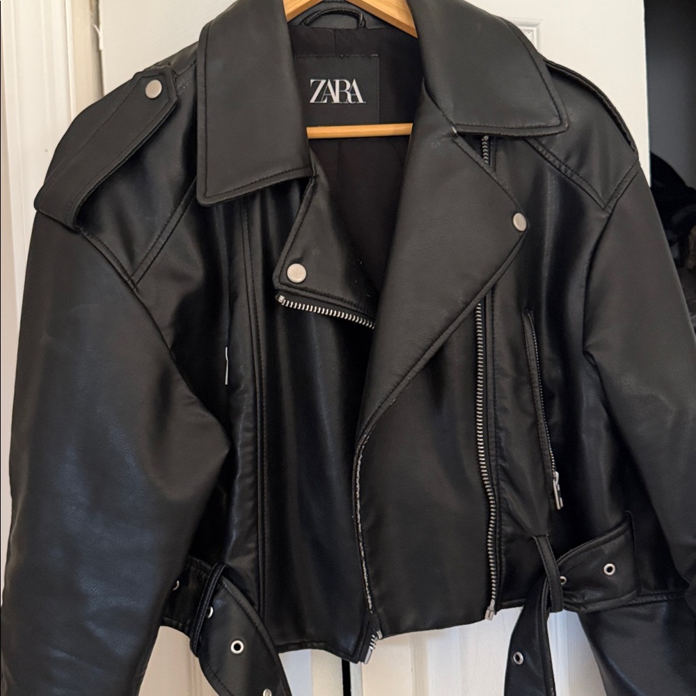 Zara Faux Leather Jacket - Picture 5 of 9
